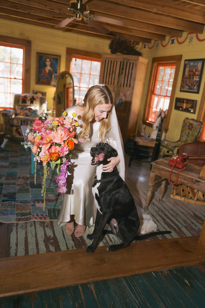 Vibrant Round Top wedding at Rancho Pillow in Texas