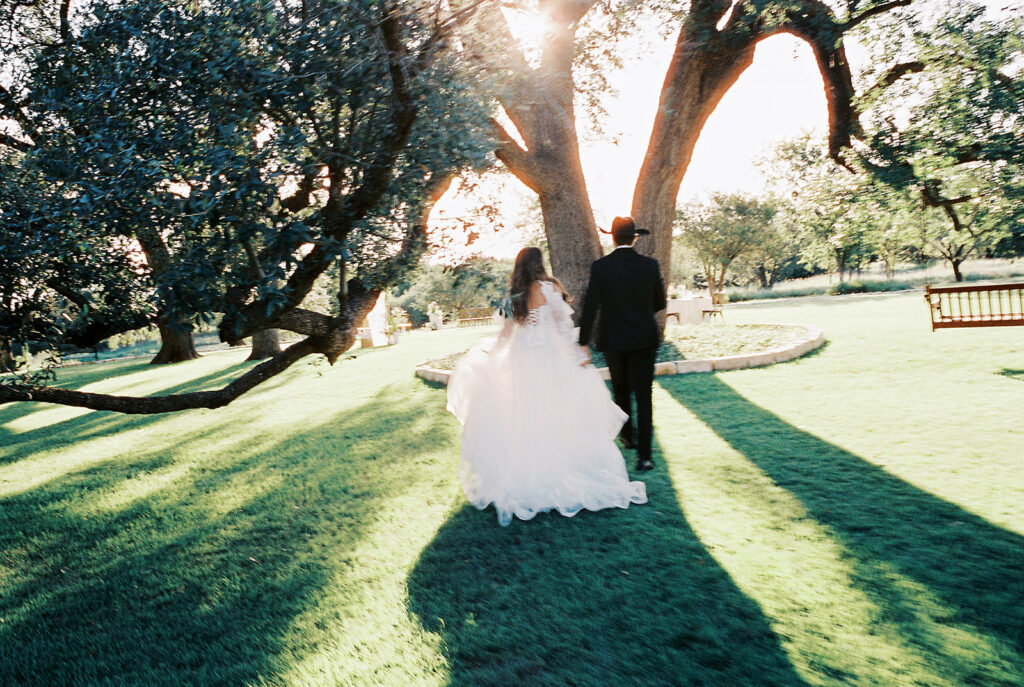 Candid wedding moments captured with film photography in Austin