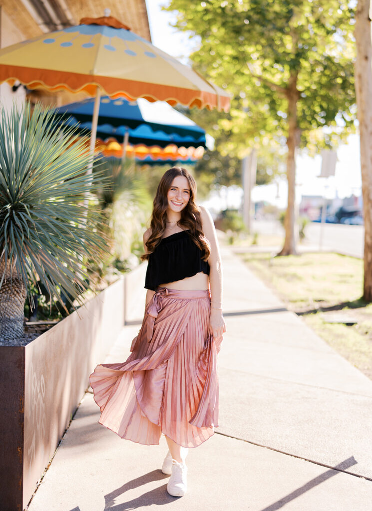 Sunny Austin senior photos captured on film at South Congress