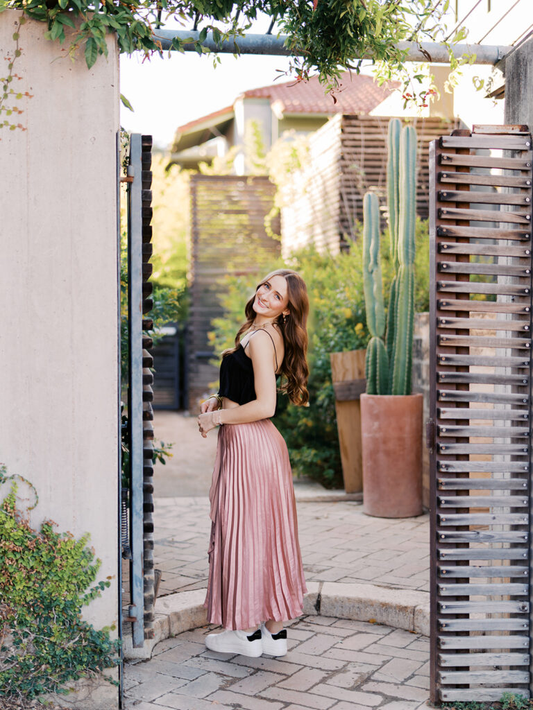 Sunny Austin senior photos captured on film at South Congress