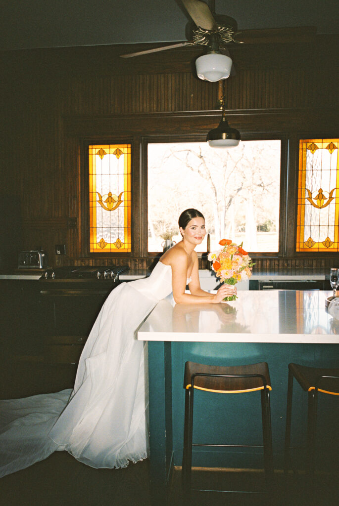 Timeless bridal portrait in natural light at The Grand Lady Austin Texas