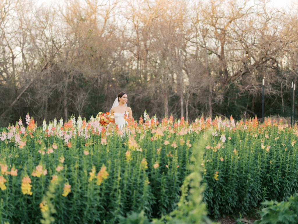 Natural and candid bridal portrait captured on film at The Grand Lady Austin