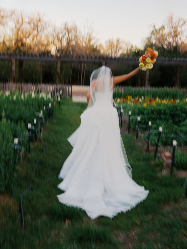 Natural and candid bridal portrait captured on film at The Grand Lady Austin