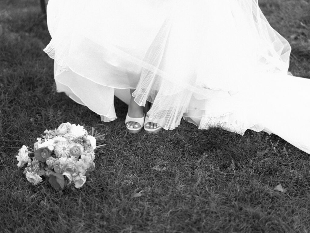 Natural and candid bridal portrait captured on film at The Grand Lady Austin