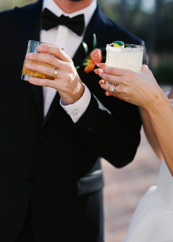 Outdoor wedding ceremony at The Grand Lady wedding venue in Austin TX