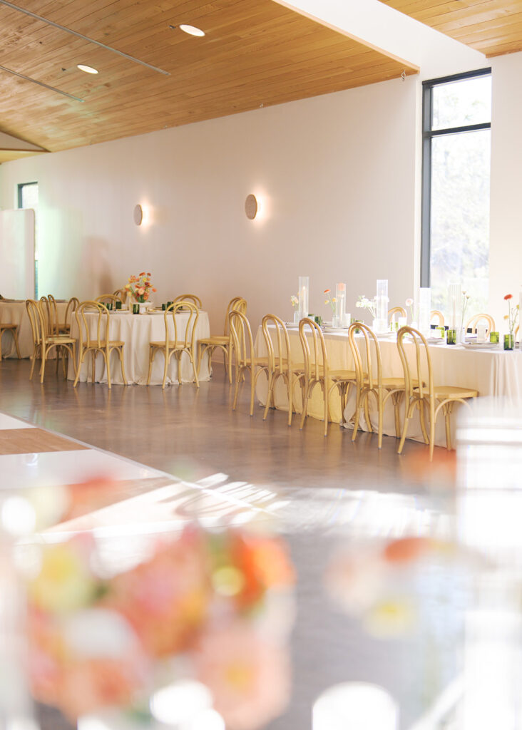 Outdoor wedding ceremony at The Grand Lady wedding venue in Austin TX