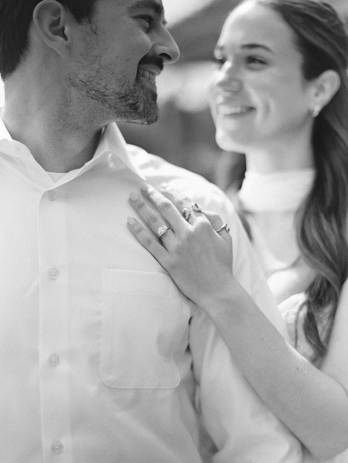 Colorful Dallas Arboretum engagement photos with blooming gardens and sunshine
