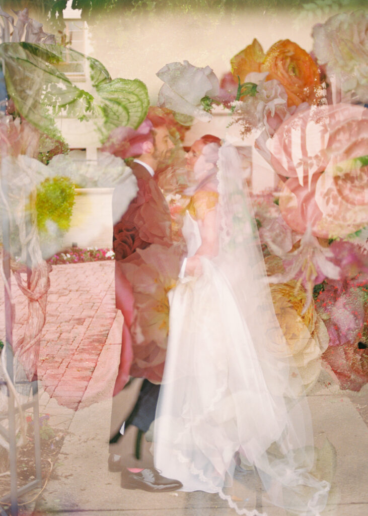 Joyful Fort Worth Zoo wedding with colorful flowers and glowing light