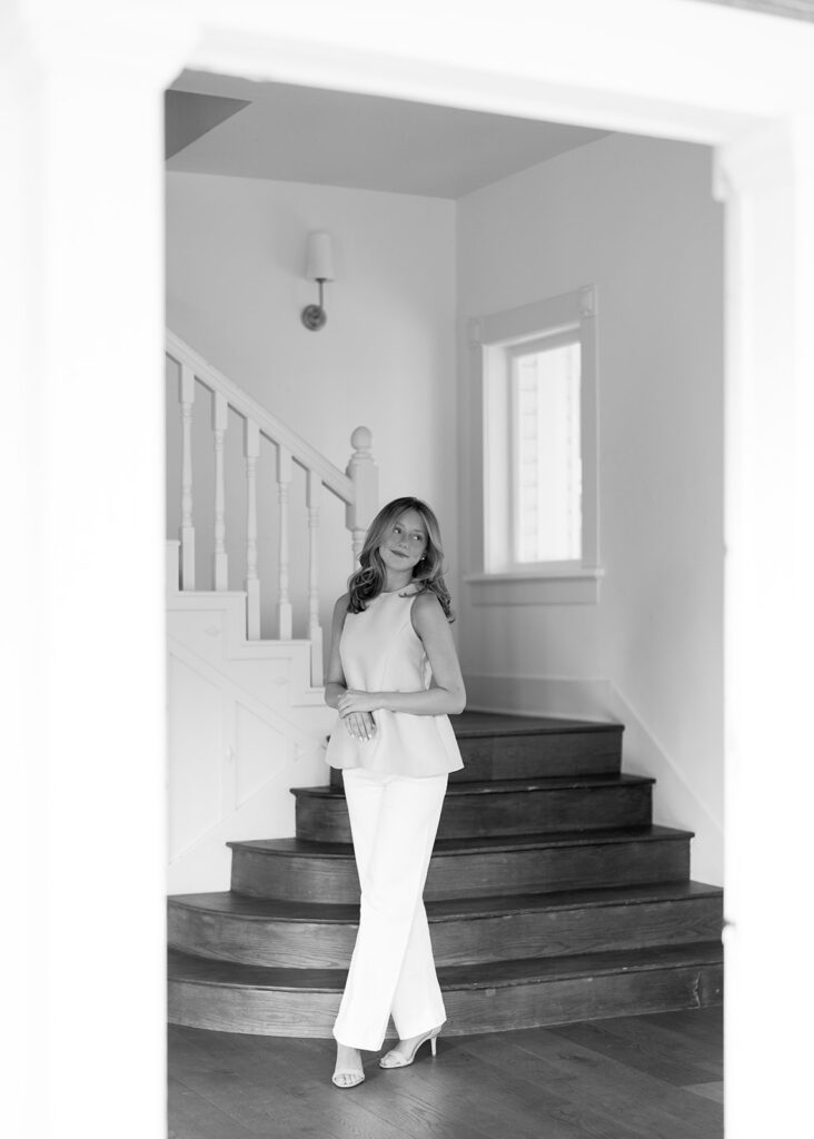 Sunny senior portraits at The Grand Lady in Austin Texas